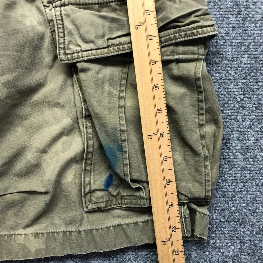 Gap Mens Camo Cargo Shorts Green Camouflage Multi Pocket Size 32